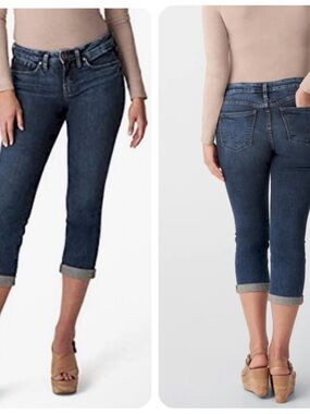 Silver Jeans Women’s 16 Blue Suki Capri LIKE NEW!